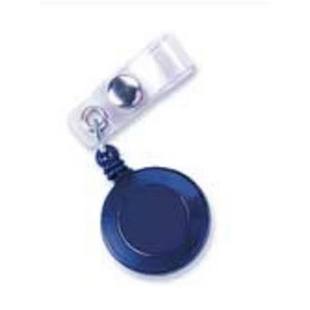 WORKSTATIONPRO Standard ID Badge Reel Round Belt Clip Strap BLUE WO2528932